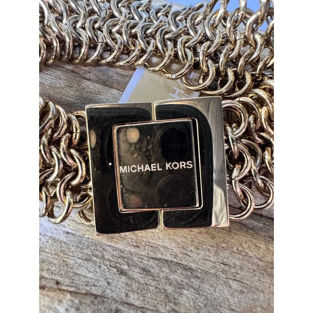 Michael Kors Gold-Tone Chain-Link Bracelet With Signature Logo Clasp - Picture 2 of 11